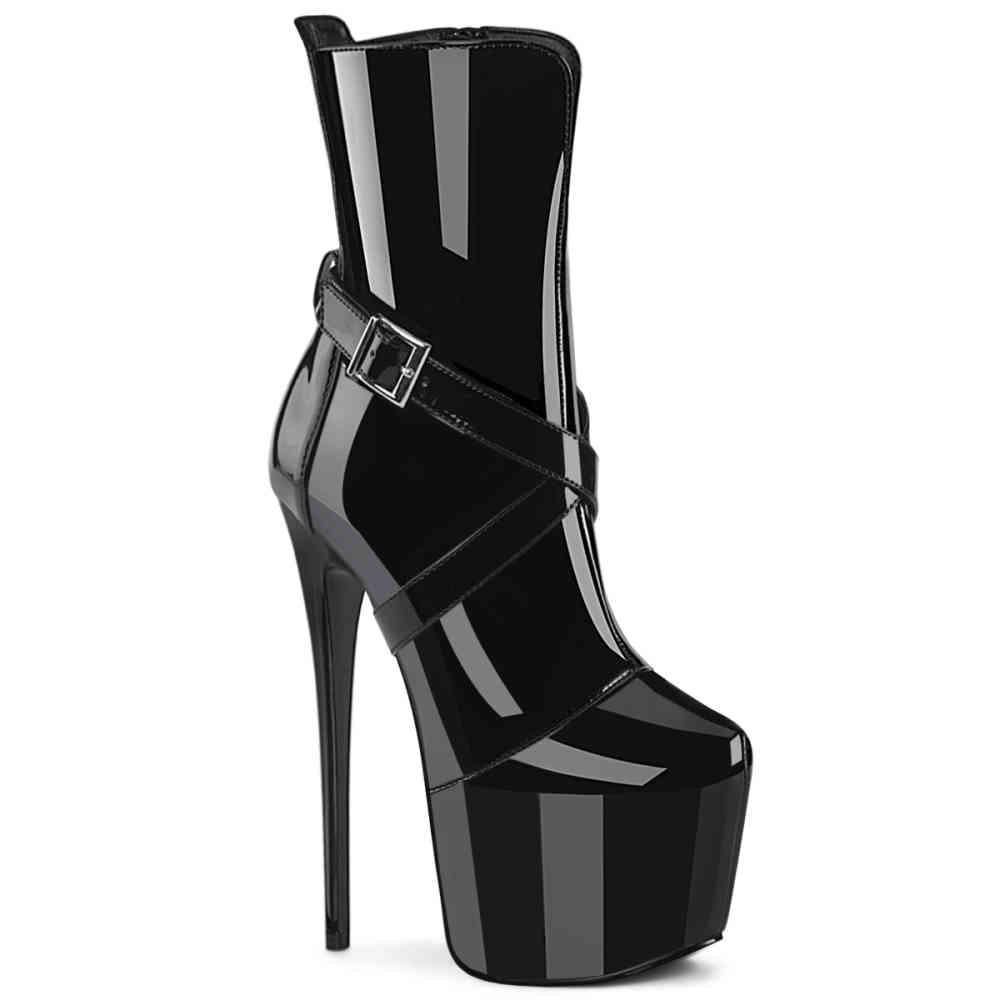 Pleaser - JUBILANT-1011 Plateau Laarzen - Zwart